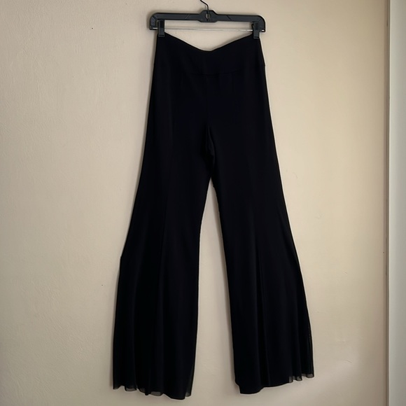 Dressy Black Pant with Mesh Overlay Slims and Flatters - Picture 2 of 7